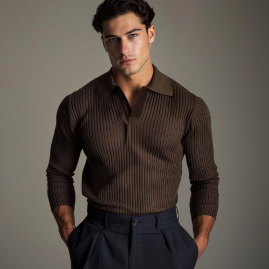 Christopher | Elegant Open Collar Shirt