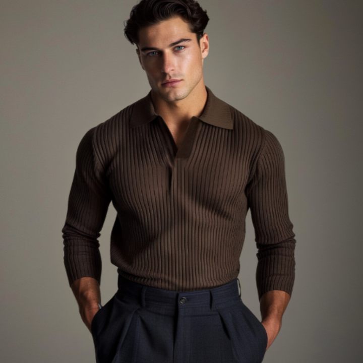 Christopher | Elegant Open Collar Shirt