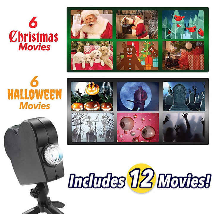 Halloween holographic projector - 2024 Deluxe Edition (Christmas videos included for FREE!)
