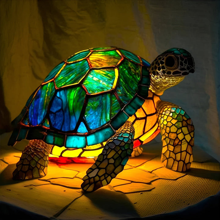 Tiffany Stijl Dierenlamp – Handgemaakt Glas-in-Lood Design