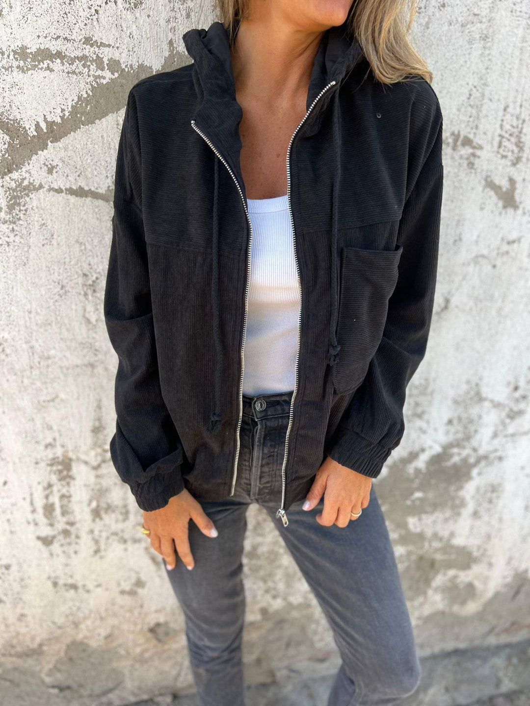 Sophia | Casual jacket with hood and zipper