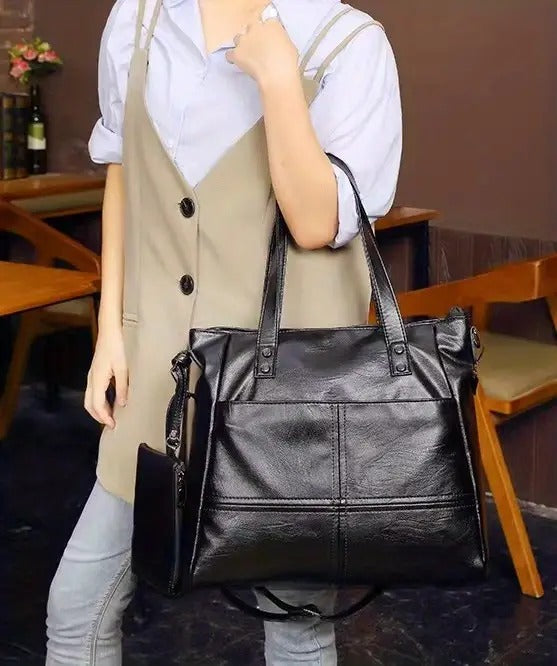 Chelsea - Vegan Leather Bag + Wallet (Free)