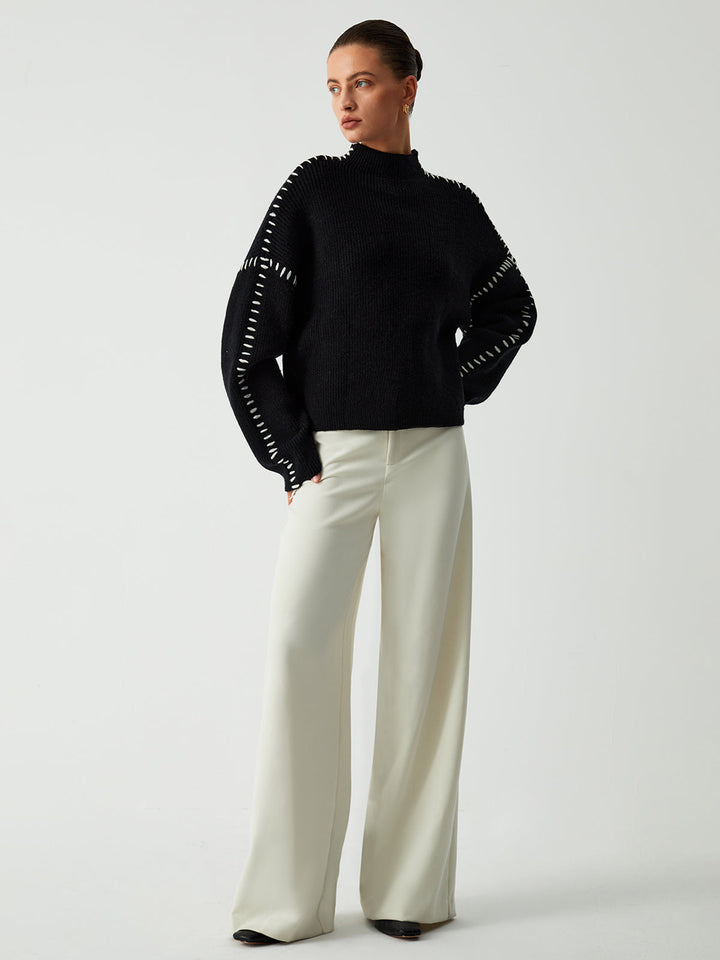 MARSTON - CONTRAST STITCH PULLOVER