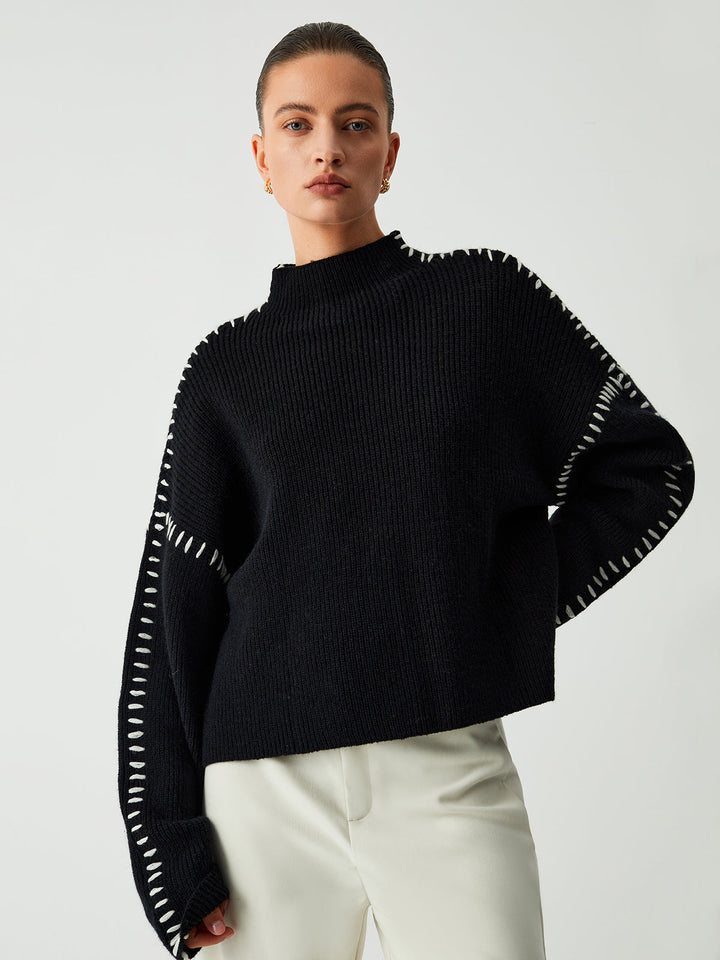 MARSTON - CONTRAST STITCH PULLOVER