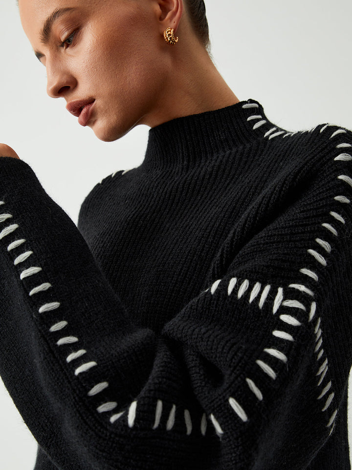 MARSTON - CONTRAST STITCH PULLOVER