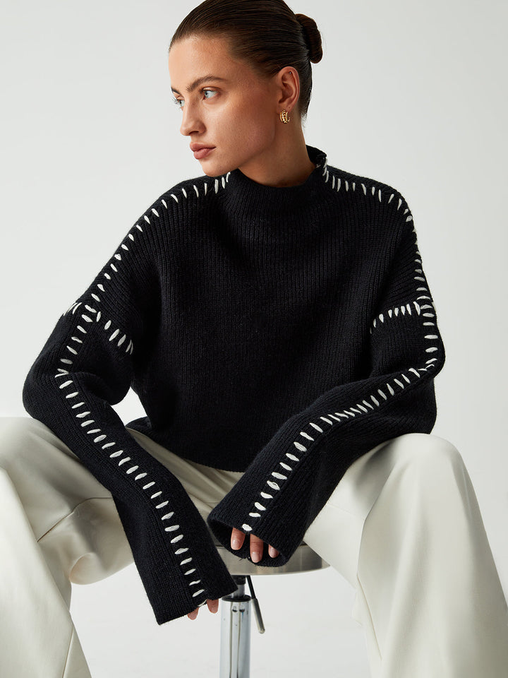 MARSTON - CONTRAST STITCH PULLOVER