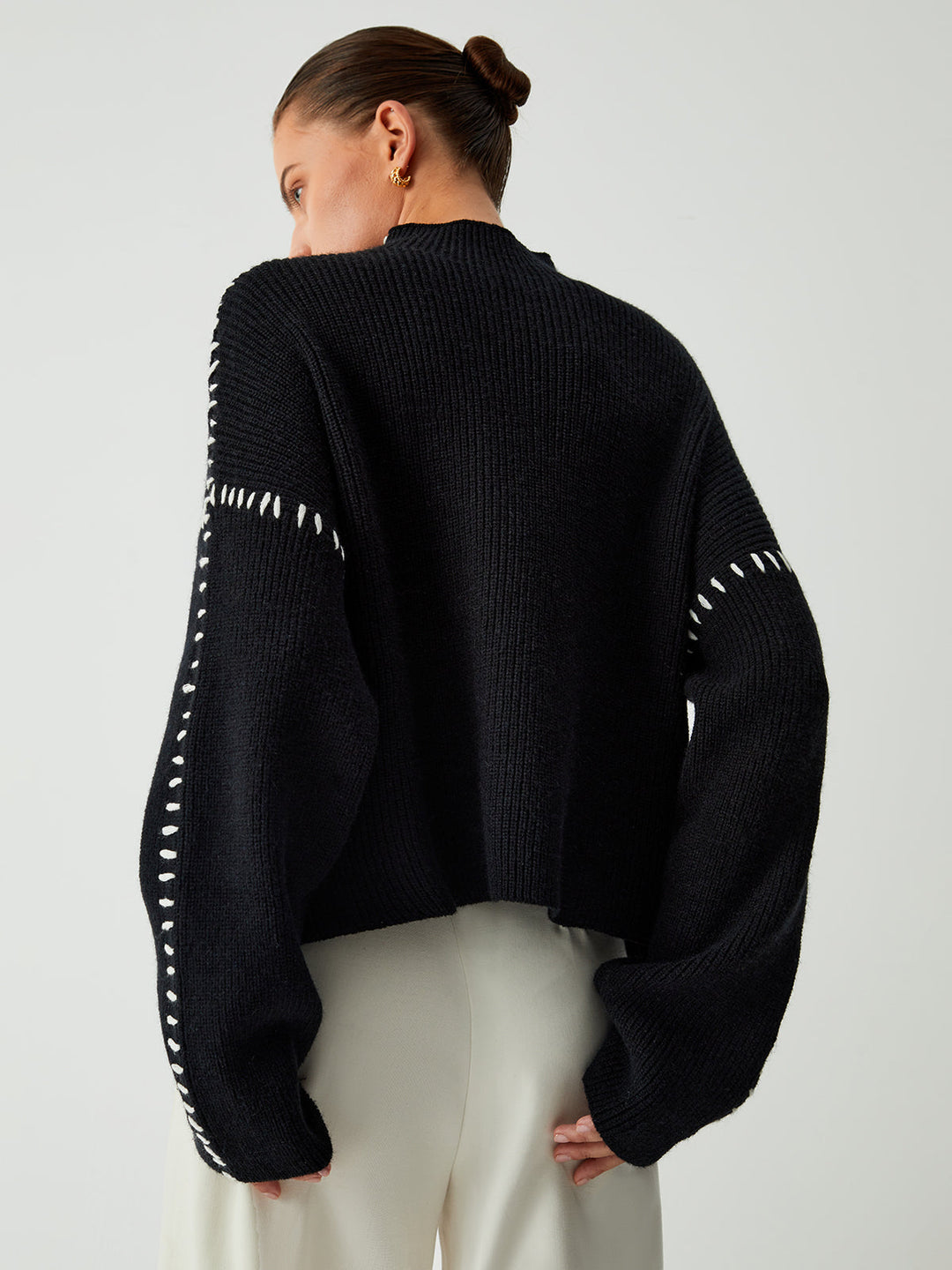 MARSTON - CONTRAST STITCH PULLOVER