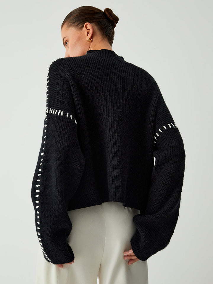 MARSTON - CONTRAST STITCH PULLOVER