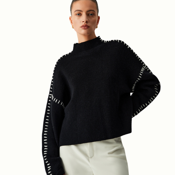 MARSTON - CONTRAST STITCH PULLOVER