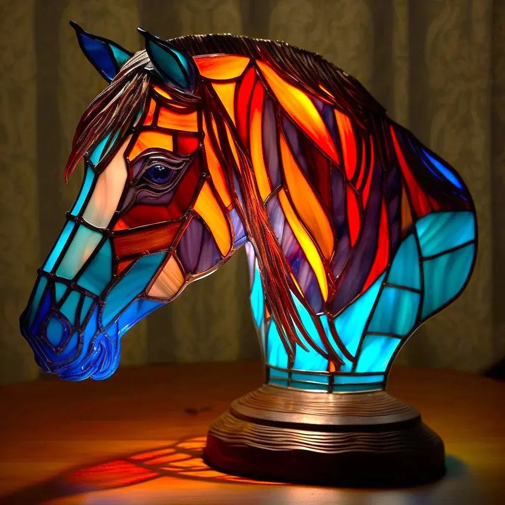 Tiffany Stijl Dierenlamp – Handgemaakt Glas-in-Lood Design
