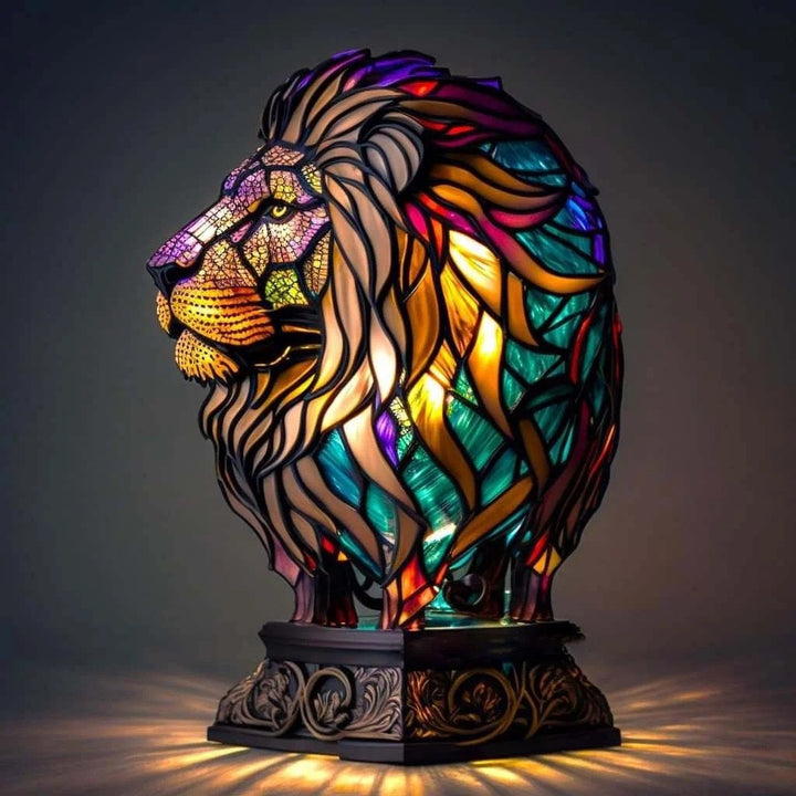 Tiffany Stijl Dierenlamp – Handgemaakt Glas-in-Lood Design