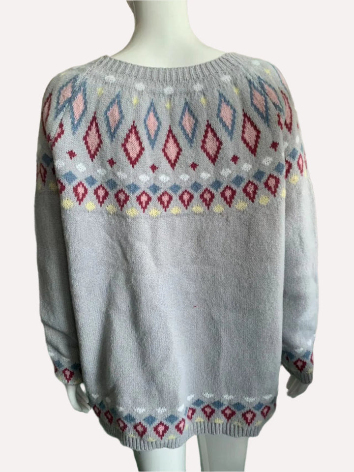 Naomi - Color Block Round Neck Sweater