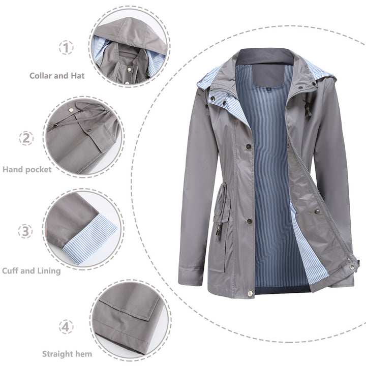 Maisie - Detachable Hood Windbreaker -