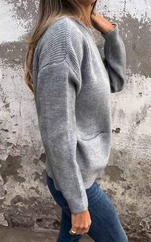 Sophia™ - Knitted cotton jacket with zipper