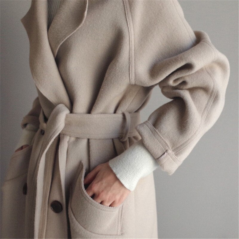 Olivia - Wool trench coat for women