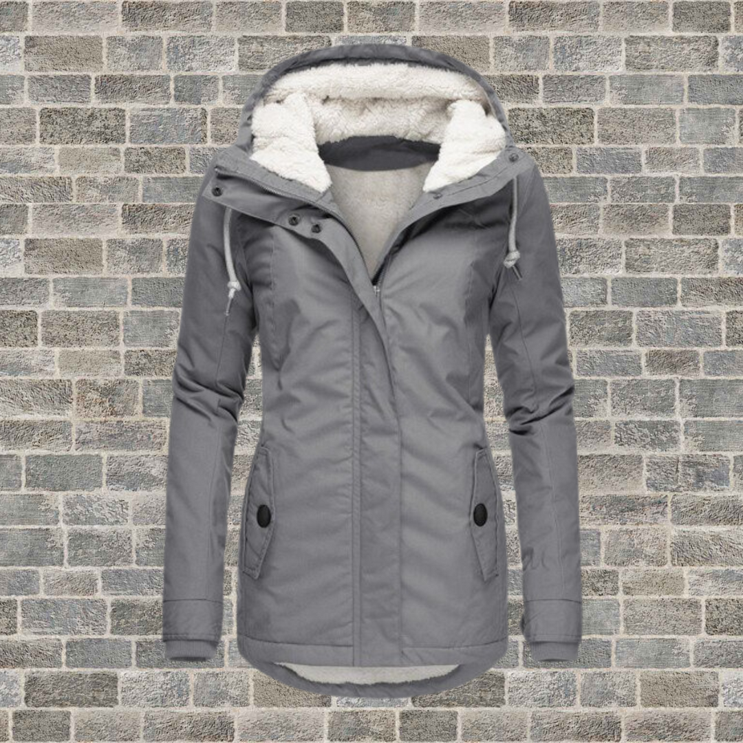 Olivia - Warm cotton sherpa jacket