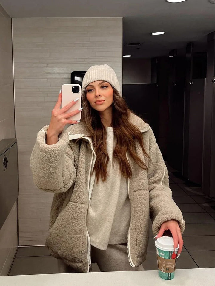 Teddy | Oversized warm fleece jacket