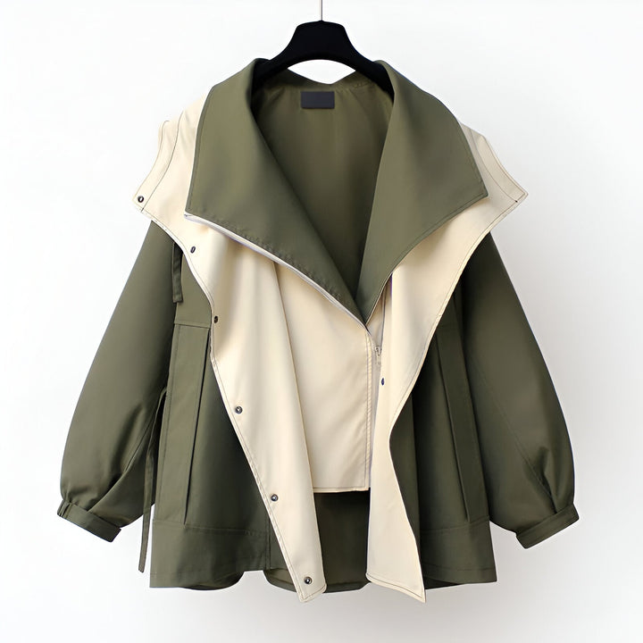 Olivia | Dual-Tone Windbreaker