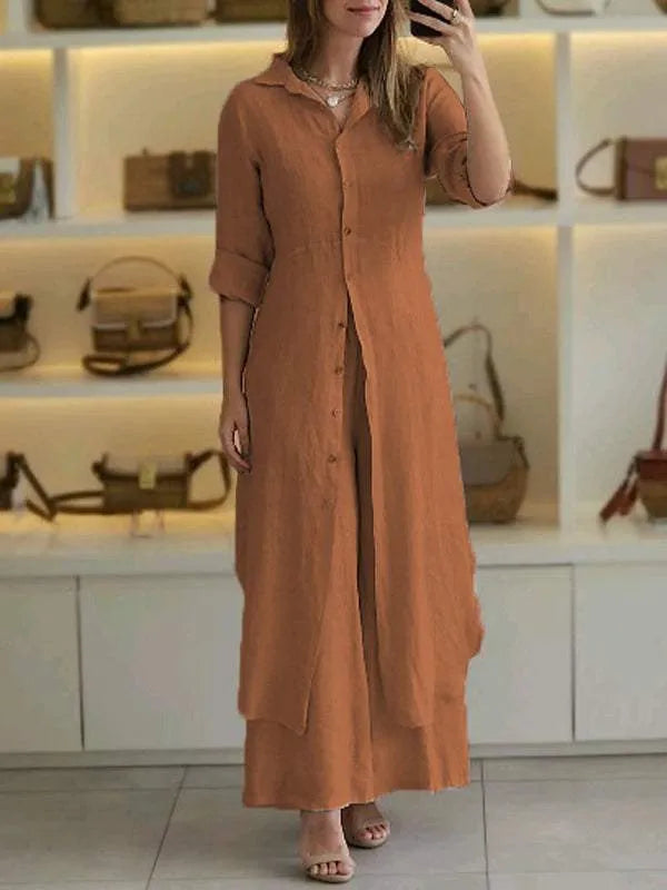 Amelia™ - Casual linen 2-piece set