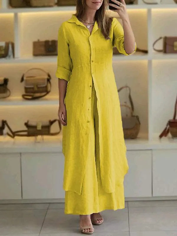 Amelia™ - Casual linen 2-piece set