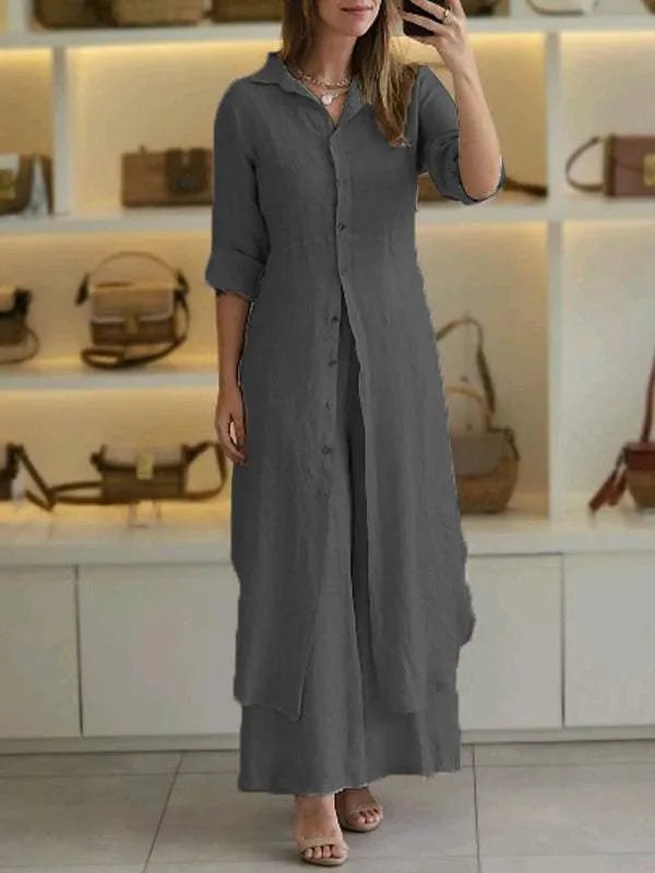 Amelia™ - Casual linen 2-piece set