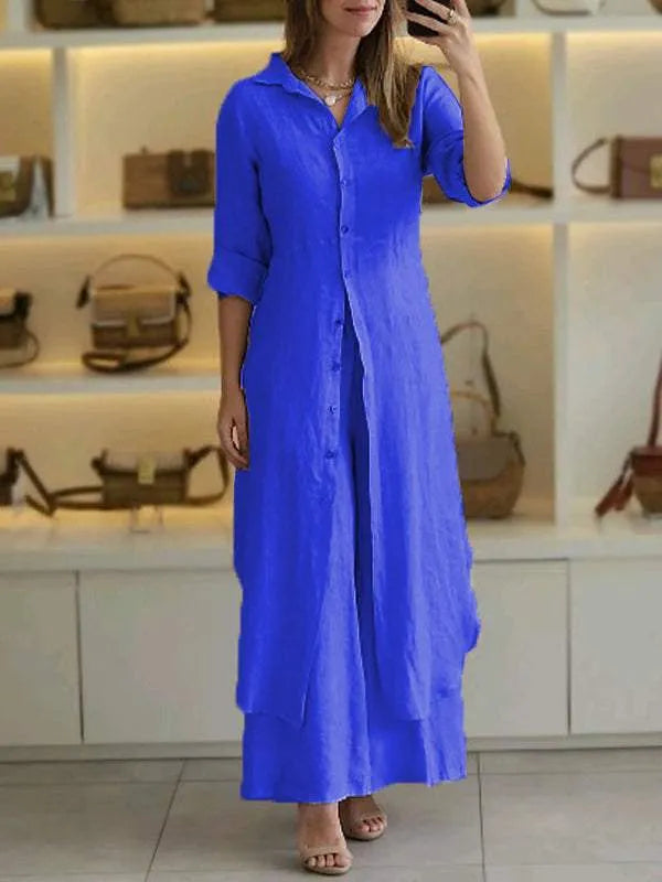 Amelia™ - Casual linen 2-piece set