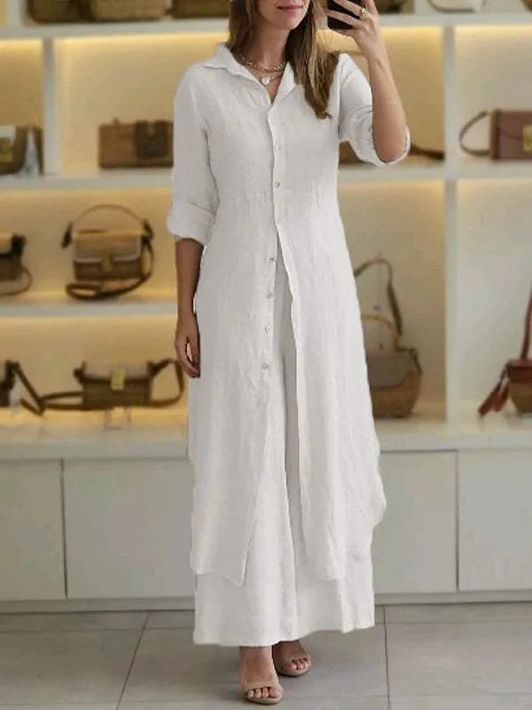 Amelia™ - Casual linen 2-piece set