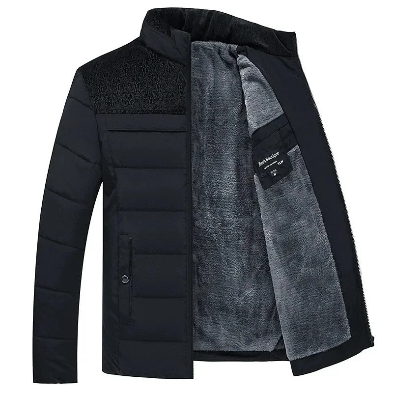 Heren winterjas met warme fleecevoering – Klassiek & stijlvol
