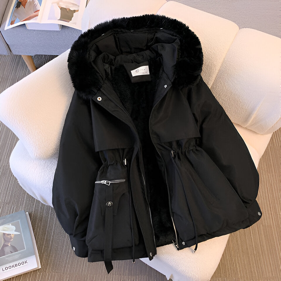 Chloe | Elegant Winter Coat with Fur Hood