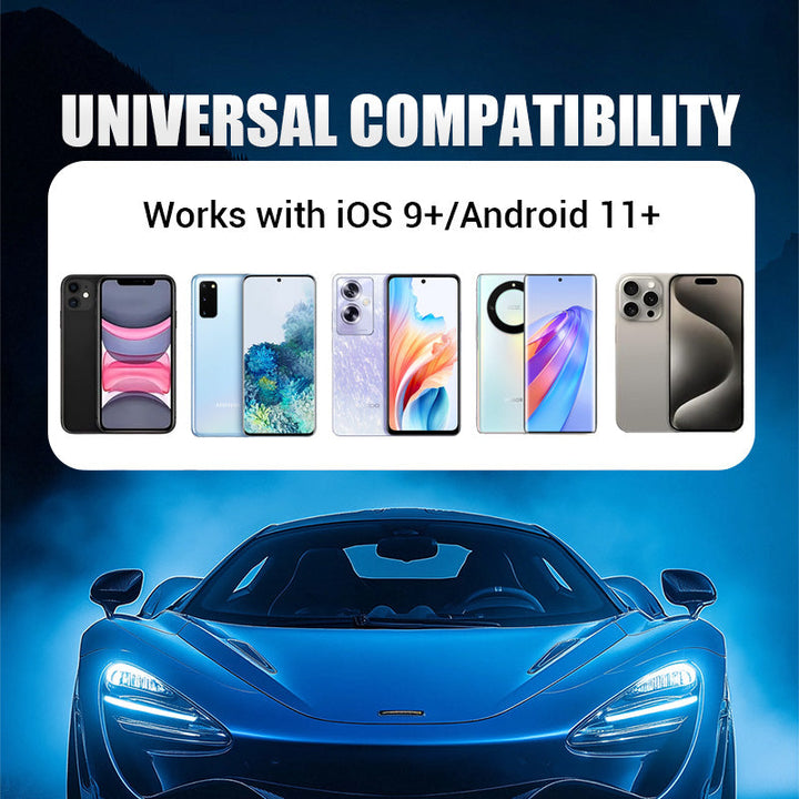 🔥2-in-1 draadloze adapter voor iPhone en Android - Auto🎵